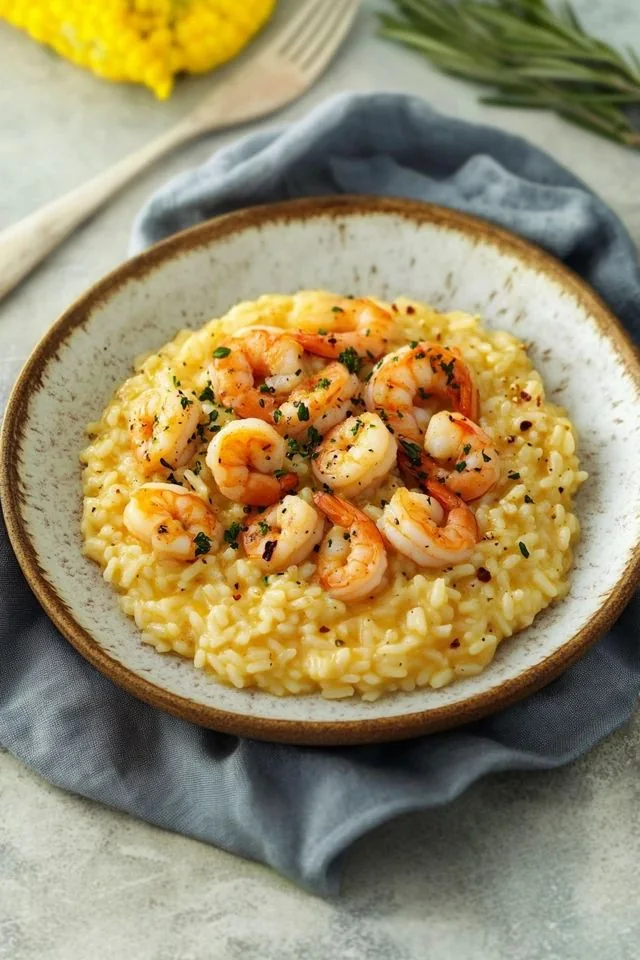 Risotto gamberi e zafferano